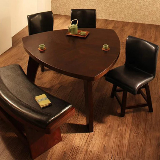 アジアンダイニング 5点セット　視線がぶつからない心地よい距離感♪