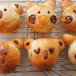 【女性専用教室】2月限定！ 動物の生チョコあんパン～手ごねパン教...