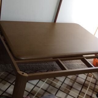 家具調こたつ　120×80　木目　高さ35.5（＋5）の画像