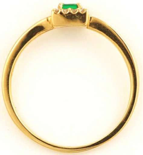 天然エメラルド リング ダイヤモンド金k18【0.06ct】SUEHIRO新品‼︎