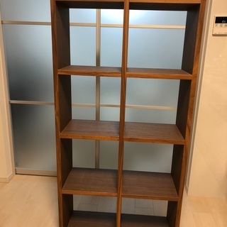 おしゃれな木製シェルフ(ブラウン)