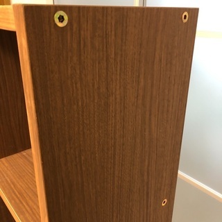 おしゃれな木製シェルフ(ブラウン)の画像