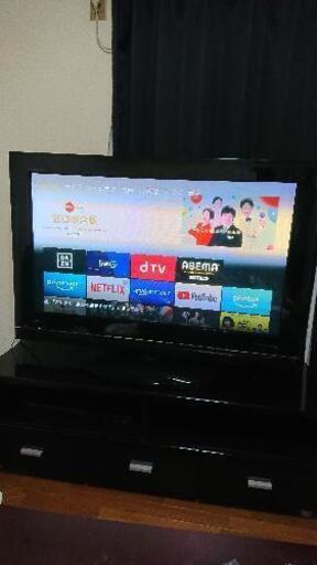 42型プラズマテレビ+120センチテレビボード