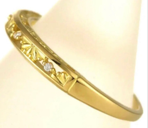 レディース イエローゴールド金18k【ダイヤモンド】品質保証書SUEHIRO新品①