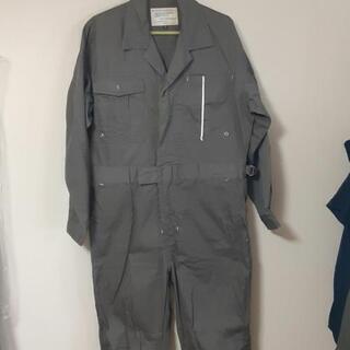 中古　つなぎ　茶色×ストライプ