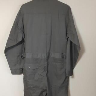 中古　つなぎ　茶色×ストライプの画像