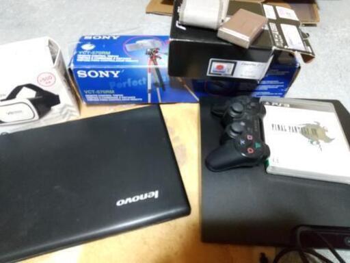 ps3 ノートパソコン　デジカメ　三脚　セット