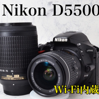 高性能●初心者向け●Wi-Fi内蔵●Wズームレンズ●ニコン D5500 1ヶ月動作補償あり！