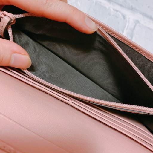 GUCCI　グッチ　マイクロGG　シマレザー　ピンク　長財布