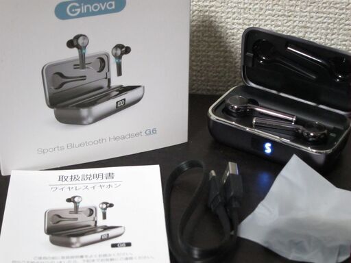 未使用。保管品。Ginova ワイヤレスイヤホン G6