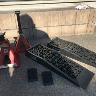 ローダウンスロープ、車止め、3トンジャッキスタンド