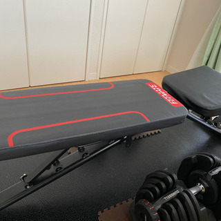 可変式ダンベル40kg×2、ベンチ、マット