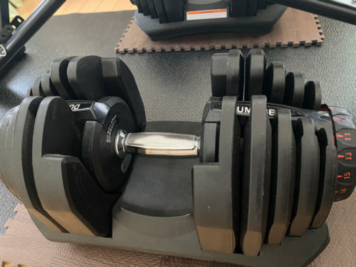 可変式ダンベル40kg×2、ベンチ、マット