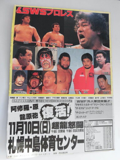 プロレス　SWS ポスター&パンフ２冊