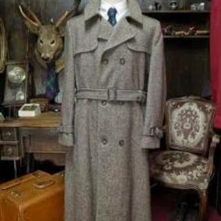 【ヴィンテージ】テーラード ツイードトレンチコート 古着の画像