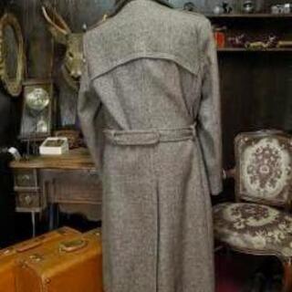 【ヴィンテージ】テーラード ツイードトレンチコート 古着の画像