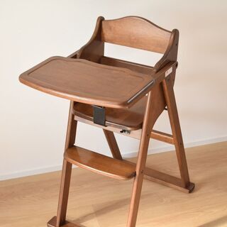 美品木製ハイチェア
