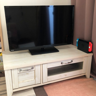 カントリー風/北欧/ホワイト/テレビ台/TVボードの画像