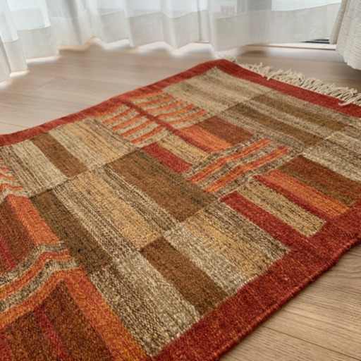 新品未使用　大判69x136 cm 手織のキリムラグ・絨毯