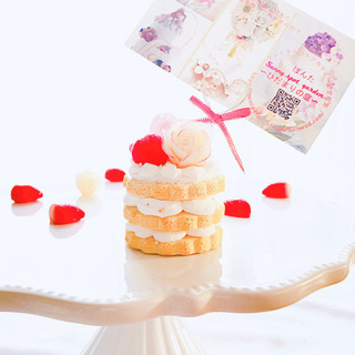 初心者様大歓迎!『薔薇のネイキッドケーキのメモスタンド』  