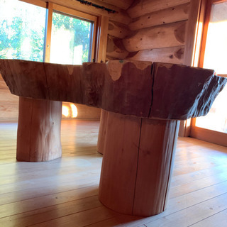 一枚板テーブル（イチョウの木）