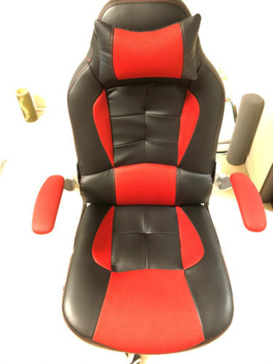 OSJ ミーティングチェア ブラック×レッド 2台　中古