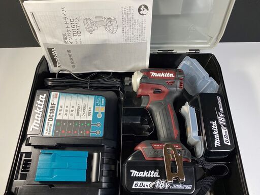 【中古・超美品】マキタ　充電式インパクトドライバ　18VTD171DGX/AR 　オーセンテックレッド