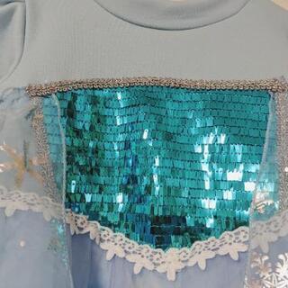 【赤字セール】ドレス　120 青　ヒラヒラ　お姫様気分♪の画像