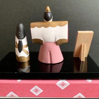 豪勝作  雛人形 【立びな】白の画像