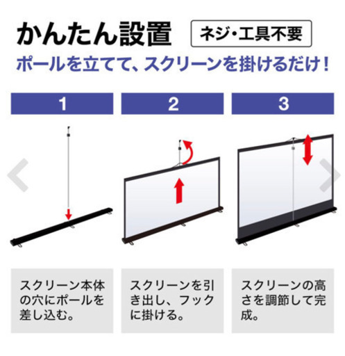 【定価79％引き】プロジェクター スクリーン 床置き 100インチ　PRS-Y100K