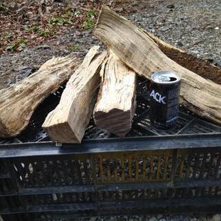 【在庫30kg程度】広葉樹エノキの薪！長さ35cm。2夏乾燥。含...