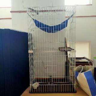 【美品】猫 ゲージ ハンモック付き ステップ 
