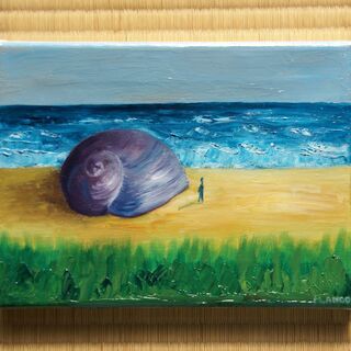 油絵　絵画 直筆：貝殻
