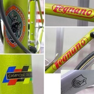 希少! LEGNANO 535mm 2×8 700×23 黄緑 クロモリ CAMPIONE DEL MONDO CAMPAGNOLO レニャーノ カンパニョーロ 自転車 札幌市東区 新道東店の画像