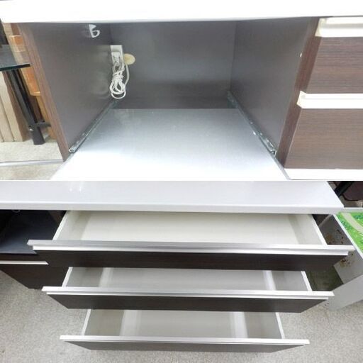 レンジボード パモウナ 食器棚 1500W キッチンボード 120×50×207cm ペイペイ対応 札幌市西区西野