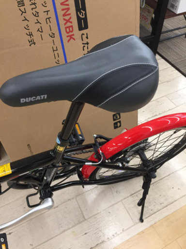 1/5 【持ち運びもらくらく✨】 福岡 東区 定価¥54,700 DUCATI 20インチ 折りたたみ 自転車 レッド 赤 6段変速