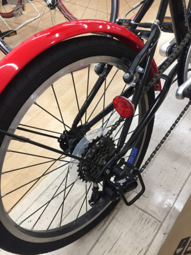 1/5 【持ち運びもらくらく✨】 福岡 東区 定価¥54,700 DUCATI 20インチ 折りたたみ 自転車 レッド 赤 6段変速
