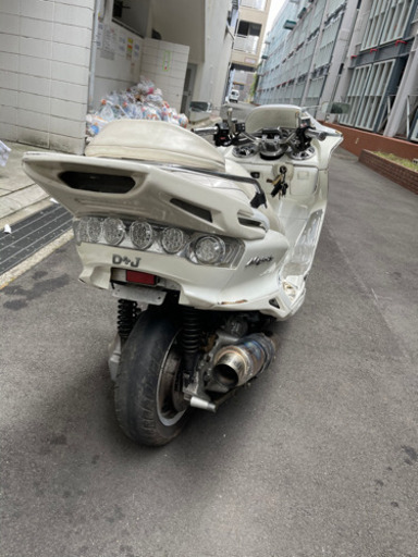 【YAMAHA マジェスティー】SG03J フルホワイトカスタム　LED付き　スピーカー2発