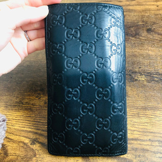 GUCCI 長財布 レザー シマ グッチ 早い者勝ち！メッセージ...