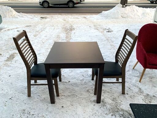 スイートデコレーション 2人掛け ダイニングテーブルセット ブラウン系 食卓テーブル 長谷川家具 南12条店
