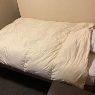 在庫残り1セット！　未使用 羽根布団 冬用 シングル 150cm×210cm 訳あり ホワイトダックダウン 羽根掛け布団 の画像