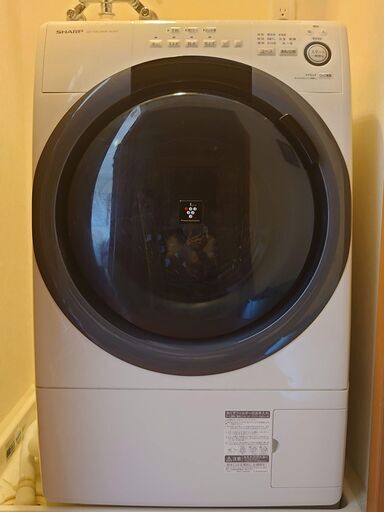 2019年製【5年保証付】SHARPドラム式洗濯乾燥機7kg/3,5kg★マンション設置可能なコンパクトドラム！