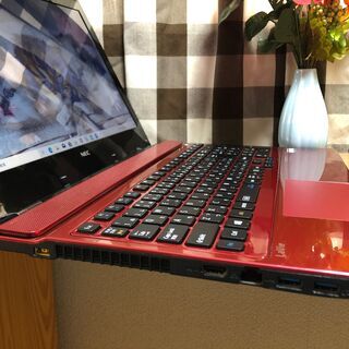 彡Ｗｅｂカメラ付き・超高速ｉ７第五/ＮＥＣ新品ＳＳＤ２４０ＧＢ/クリスタルレッドWin10 64bit/Office2019付/15.6ｲﾝﾁ/メモリ８GＢ/無線/DVD・ＣＤ再生ソフト付　No.2101001の画像