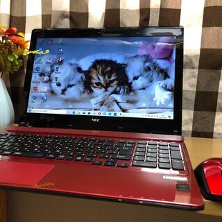 彡Ｗｅｂカメラ付き・超高速ｉ７第五/ＮＥＣ新品ＳＳＤ２４０ＧＢ/クリスタルレッドWin10 64bit/Office2019付/15.6ｲﾝﾁ/メモリ８GＢ/無線/DVD・ＣＤ再生ソフト付　No.2101001の画像
