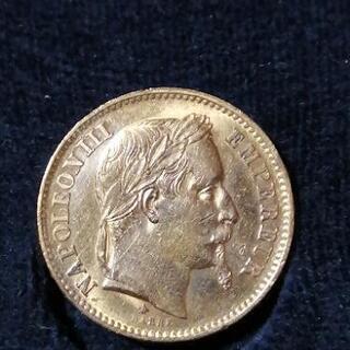 フランス20フラン金貨！ナポレオン三世（有冠）1868年！