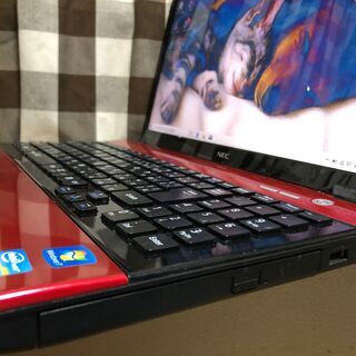 ☆彡💚爆速ＳＳＤ２４０ＧＢ／ＮＥＣリノベＰＣ💗高速ｉ５第二/女性にも人気のラズベリーレッド☆Ｗｉｎ１０/Office2019付/15.6ｲﾝﾁ/メモリ4G/無線ＬＡＮ/ＤＶＤ・ＣＤ再生ソフト付　No.2101003の画像