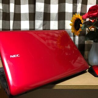 ☆彡💚爆速ＳＳＤ２４０ＧＢ／ＮＥＣリノベＰＣ💗高速ｉ５第二/女性にも人気のラズベリーレッド☆Ｗｉｎ１０/Office2019付/15.6ｲﾝﾁ/メモリ4G/無線ＬＡＮ/ＤＶＤ・ＣＤ再生ソフト付　No.2101003の画像