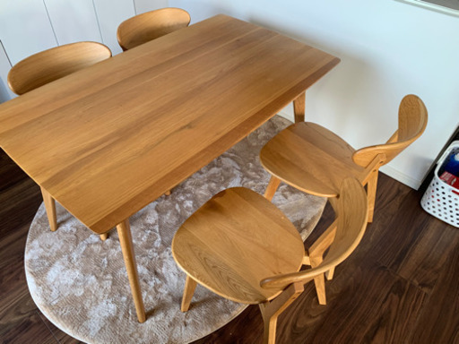 美品　木の温もりダイニングセット