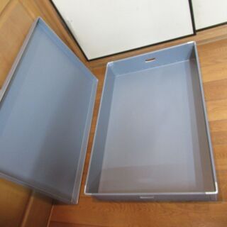 収納ケース　硬質パルプボックス　フタ式　ベット下やクローゼットの...