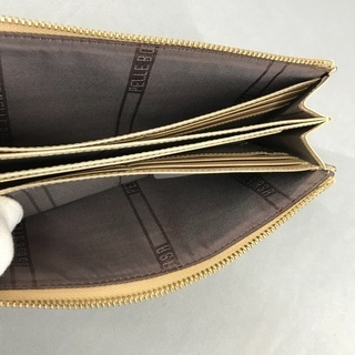 ペレボルサ ゴールドレザー レディース L字ファスナー長財布の画像